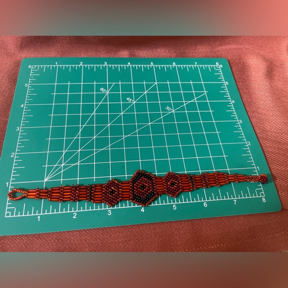 Handcrafted Beaded Wristband Bracelet - Picture 5 of 5